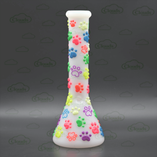 3D hand painted glow in the dark claw glass beaker bong6