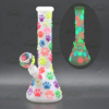 3D hand painted glow in the dark claw glass beaker bong6