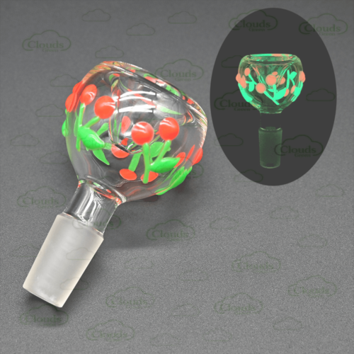 Hand painted cherry glass beaker bong5
