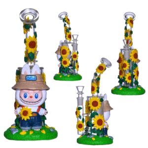 Cute 3D Hand-painted Labubu Glass Bong