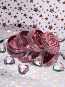 1.6inch diameter 40mm heart rhinestone grinder