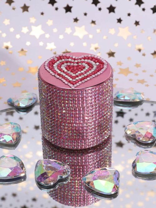 1.6inch diameter 40mm heart rhinestone grinder