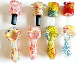 Decal baked inside glass hand pipe