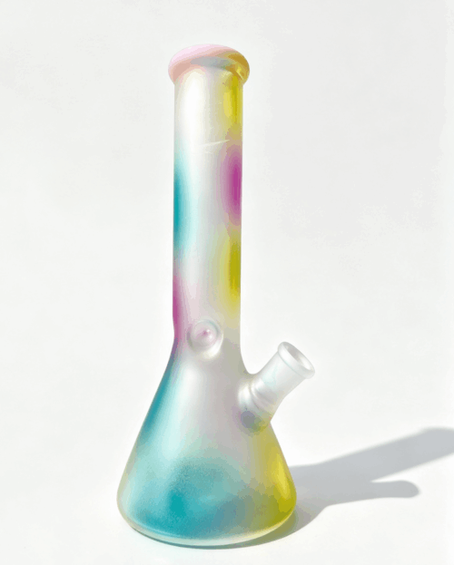 Spray gradient frosted glass beaker, custom Pantone color OEM ODM manufacturer best selling for Australia market