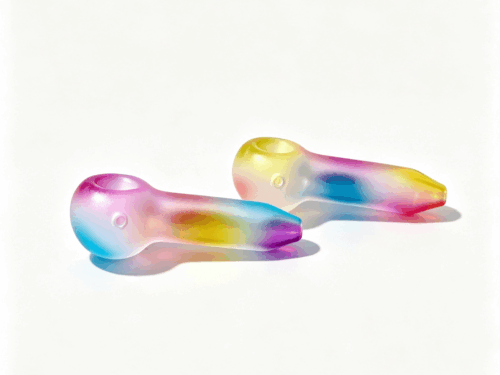 4 inch spray gradient color frosted glass hand pipe custom Pantone color eco‑friendly paint OEM ODM manufacturer
