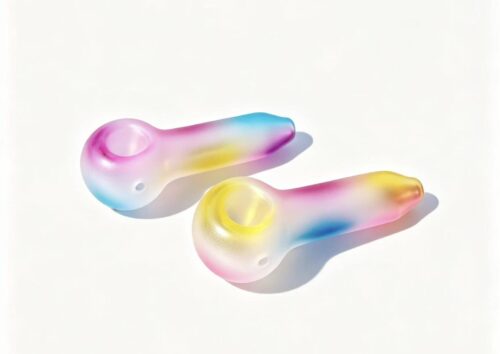 4 inch spray gradient color frosted glass hand pipe custom Pantone color eco‑friendly paint OEM ODM manufacturer