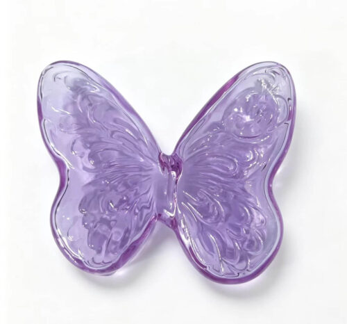 Pink butterfly glass hand pipe,cute novelty shaped glass smoking pipe,multiple color options,custom wholesale glass hand pipe manufacturer popular for female customers