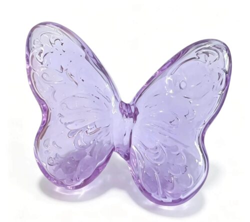 Pink butterfly glass hand pipe,cute novelty shaped glass smoking pipe,multiple color options,custom wholesale glass hand pipe manufacturer popular for female customers