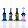 Six colorful panda glass dab rigs with 100% all-glass handcrafted panda eyes and mouths for B2B wholesale